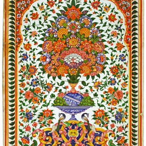Design for a wall painting, Amritsar, about 1880. Museum no. IS 3-1998