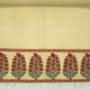 Detail of a man's sash (patka), about 1725-50. Museum no. IS 12-1982