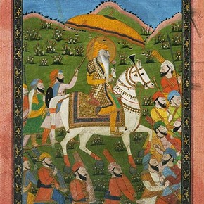 'Maharaja Ranjit Singh', probably Lahore, India, about 1835-40. Museum no. IS 282-1955
