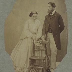Lady Clementina Hawarden, possibly self portrait with Donald Cameron of Lochiel , about 1861-62. Museum no. PH.457:423-1968.