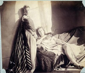 Lady Clementina Hawarden, Isabella Grace and Clementina Maude, about 1863-4. Museum no. PH.373-1947.