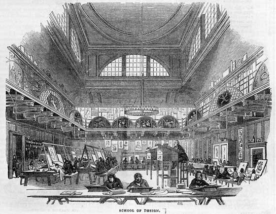 School of Design, Somerset House, 1843.