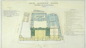 A proposed plan for new buildings at the South Kensington Museum, 1874.