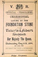 Programme for the the laying of the foundation stone by Queen Victoria, 1899.