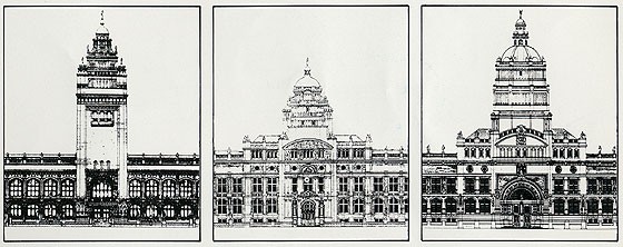 Aston Webb's changing designs for the southern façade of the V&A.