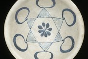 Bowl with a geometric design; glazed earthenware; Iraq (probably Basra), 9th century. Museum no. C.1447-1924.