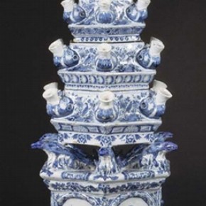 Flower pyramid, made at the 'Greek A' Factory, about 1695. Museum no. C.615 to F-1925