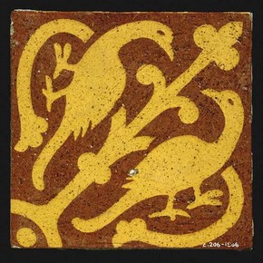 Floor tile, made by the firm of William Godwin of Lugwardine Works, 1863-1870. Museum no. C.206-1986