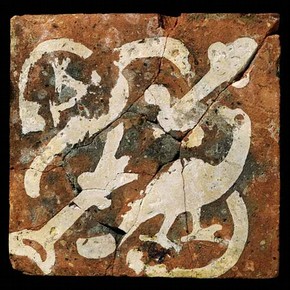 Floor tile, about 1280. Museum no. 1268-1892