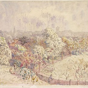 'Colchester from the North Station' by Walter Bayes, about 1940. Museum no. E.1374-1949