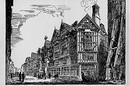 Liberty’s, Great Marlborough Street, London. Edwin Hall (1851–1923) and Edwin Hall (1881–1940), 1922–3. Perspective by Hanslip M. Fletcher from the booklet Liberty’s New Shops Argyll Place, Regent Street, London, about 1924. Print of pen and ink drawing.