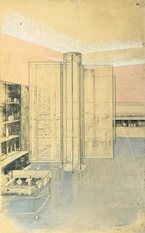 Design for interior of a salon for Helena Rubenstein, Grafton Street, London, 1926