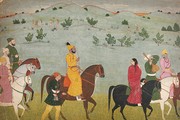 Nainsukh, 'Mian Mukund Dev of Jasrota riding through a meadow', about 1754. Museum no. IS 7-1973