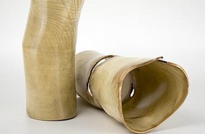 Two large hollow tube forms, Steve Howlett, 2005