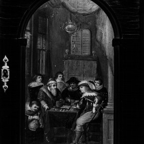 Figure 2. Centre panel, before conservation, 25cm high. Photography by V