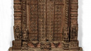 Façade of a domestic shrine, Ahmedabad, Gujarat, western India, 17th-18th century. Museum no. IM.342-1910
