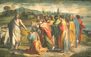 Raphael, 'Christ's Charge to Peter', 1515-16. V&A Images/The Royal Collection
