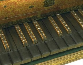 Detail of keys of virginal