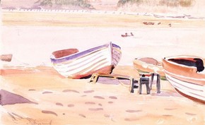 Beatrix Potter, 'Rowing boats in a beach, Teignmouth' © Frederick Warne