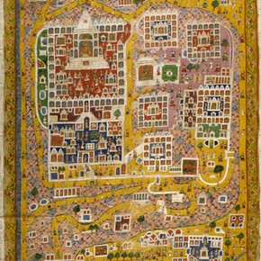 Pilgrimage picture of Satrunjaya, Gujarat, western India, about 1800, private collection