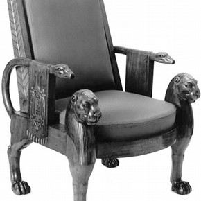 Figure 1. The Denon chair (1803-1813), belonging to the National Museums and Galleries on Merseyside, complete with upholstery. Photography by V