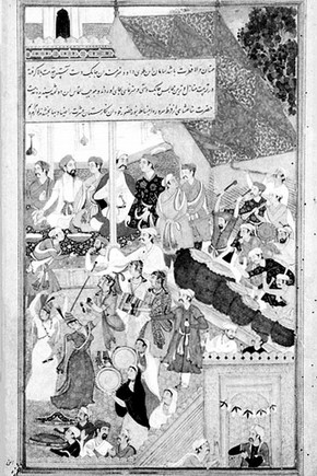 Leaf from Akbarnama album