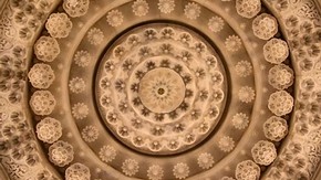 Ceiling of Temple Dome from the Jain Temple at Potters Bar, Photographed by Ravin Mehta, 2006