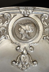 Marlborough Ewer and Basin (detail), Elie Pacot, 1711-12. Museum nos. M.4, 5-2007