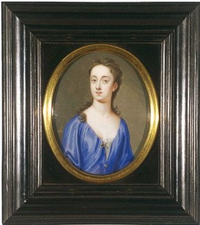 Miniature, portrait of Sarah Churchill, Duchess of Marlborough, Bernard Lens III the younger, 1720. Museum no. 627-1882