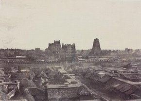 Linnaeus Tripe, 'View of the line of Gopurams from the top of the Raya Gopuram', 1858. Museum no. IS.45:3-1889