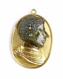 Cameo, with a portrait of Alessandro de' Medici, Possibly by Domenico de' Vetri, 1532-7. Museum no. 7553-1861
