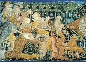 Valance (detail), about 1570–99. Museum no. T.136-1991. Bequeathed by Miss Maud Ochs