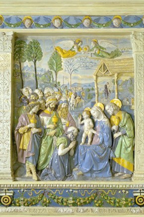 Altarpiece (detail), Andrea della Robbia, about 1500–10. Museum no. 4412-1857