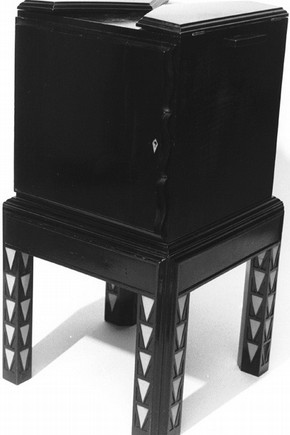 Figure 2. The smoker's cabinet before conservation, with the flaps closed. Photography by V