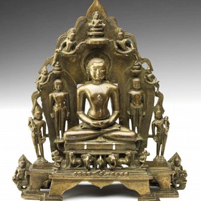 Altarpiece with three Jinas, 15th century, Museum no. IS.13-1947