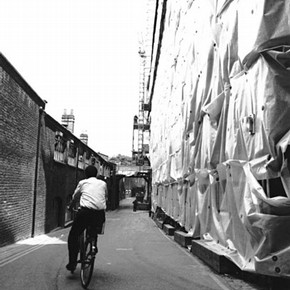 The outside of the RCA block during conversion. Photography by V