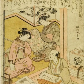 Katsukawa Shunshõ, 'The Cultivation of Silkworms', 1767-1768. Museum no. E.1360-1922