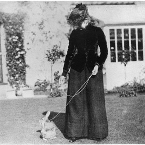 Beatrix aged 25 with rabbit, Benjamin Bouncer, 1891, © Frederick Warne & Co. 2006