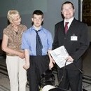 Liam Tasker with Barry Ginley