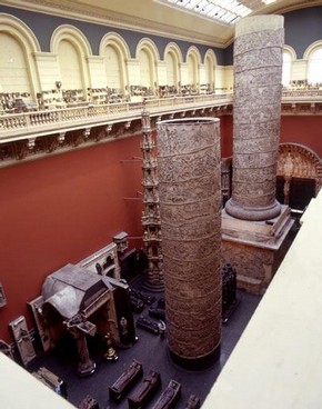Cast Court, V&A Museum. Overview of the gallery showing the range of scale of plaster casts.