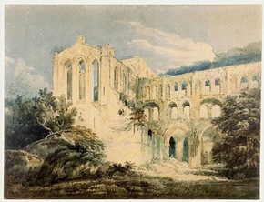 Thomas Girtin, 'Rievaulx Abbey, Yorkshire', 1798. Museum no. FA 499.