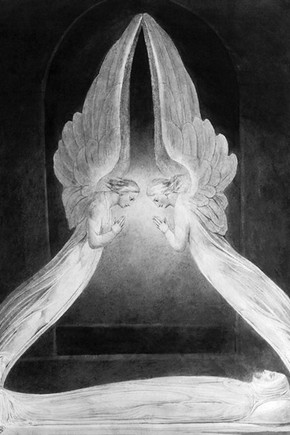 William Blake, Christ in the Sepulchre, Guarded by Angels, 1805. Museum no. P.6-1972