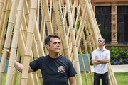 The celebrated Brazilian design duo, the Campana Brothers, with their special commission in the John Madejski Garden.