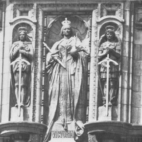 Queen Victoria, with St. George on the left and St. Michael on the right. Alfred Drury, R.A.
