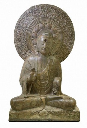 Seated Buddha, possibly Northern Qi, China, Museum no. A.4-1924