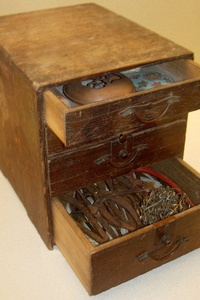 Kaji Tsunekichi's toolbox. Private collection, © Nagoya City Museum