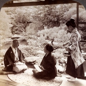 Stereograph No. 70. South over gardens from the home of Mr Namikawa. Museum no. E.71-1993
