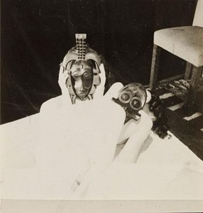 Curtis Moffat, 'Nudes with African masks', about 1930. Museum no. E.1342-2007