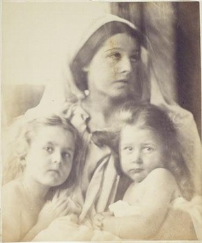 Madonna and Two Children, 1864, Albumen print from wet collodion-on-glass negative, Museum no. Ph 345-1981.