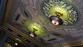 The restored ceiling in Room 69, the eastern end of Silver galleries